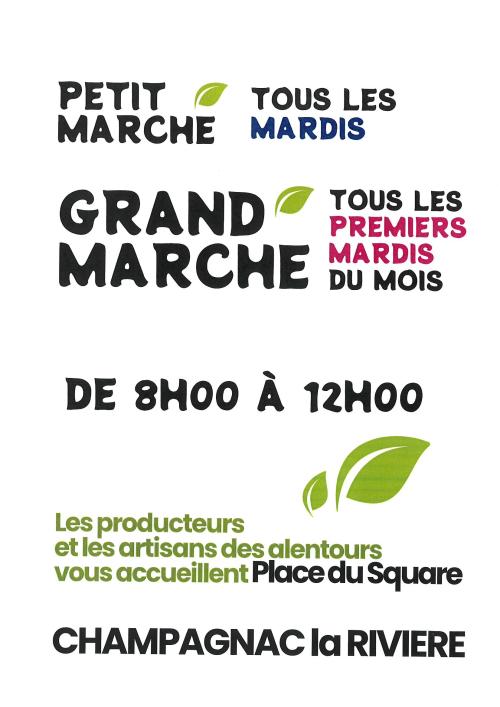 Marchés à Champagnac-la-Rivière